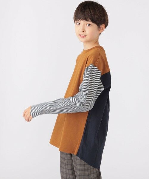 SHIPS / シップス Tシャツ | SHIPS KIDS:140〜160cm / パターン 切替 長袖 TEE | 詳細2