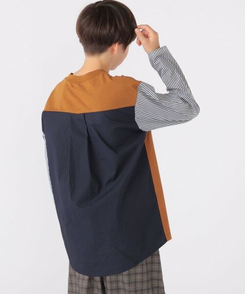 SHIPS / シップス Tシャツ | SHIPS KIDS:140〜160cm / パターン 切替 長袖 TEE | 詳細3