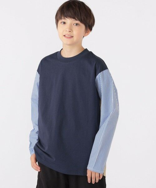 SHIPS / シップス Tシャツ | SHIPS KIDS:140〜160cm / パターン 切替 長袖 TEE | 詳細15