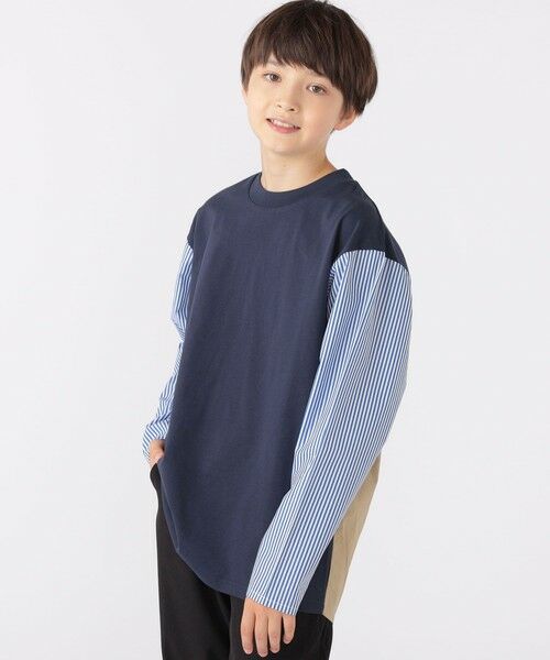 SHIPS / シップス Tシャツ | SHIPS KIDS:140〜160cm / パターン 切替 長袖 TEE | 詳細16