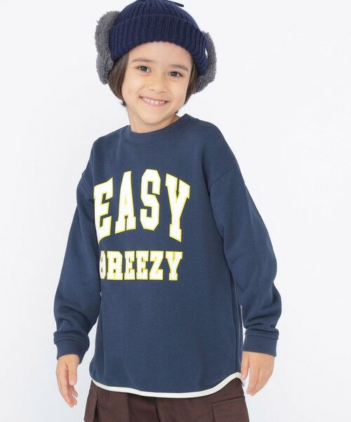 SHIPS / シップス Tシャツ | SHIPS KIDS:100〜130cm / パイピング カレッジ ロゴ スウェット | 詳細28