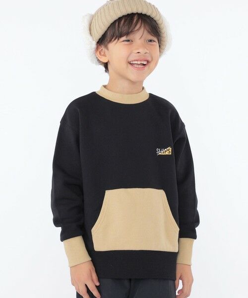 SHIPS / シップス Tシャツ | SHIPS KIDS:100〜130cm / フェス ポケット スウェット(ブラック)