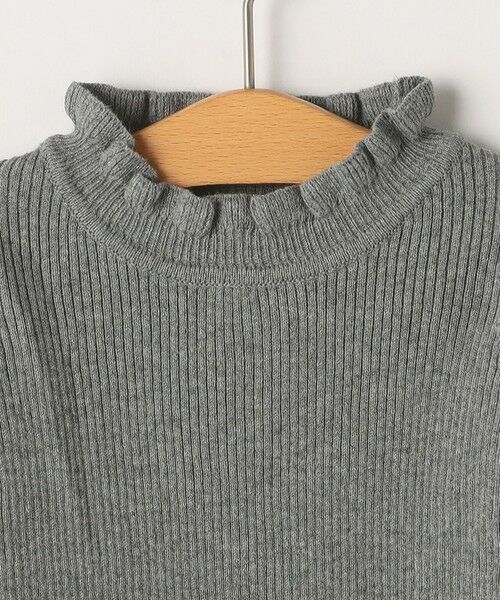 SHIPS / シップス Tシャツ | SHIPS KIDS:85〜95cm /〈手洗い可能〉リブ フリル タートルネック ニット | 詳細3