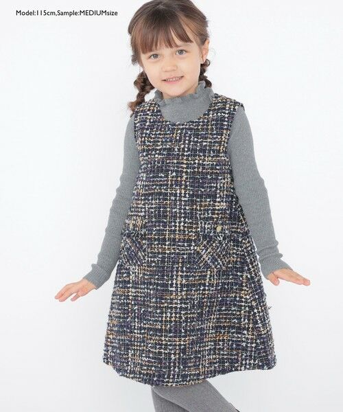 SHIPS / シップス Tシャツ | SHIPS KIDS:100〜125cm /〈手洗い可能〉リブ フリル タートルネック ニット | 詳細7