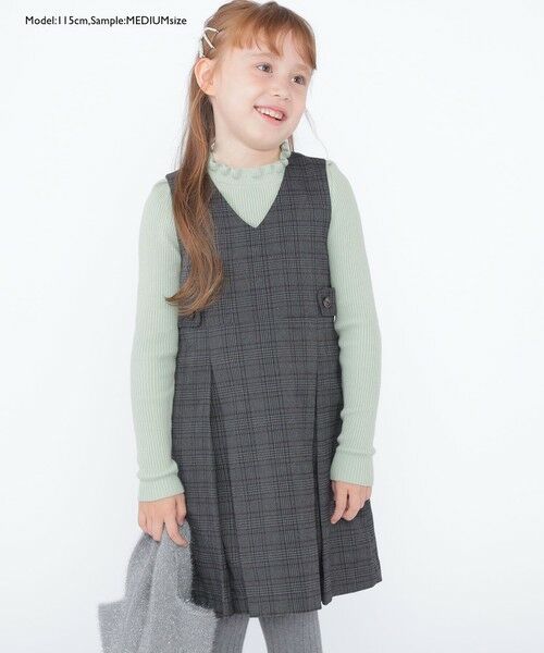 SHIPS / シップス Tシャツ | SHIPS KIDS:100〜125cm /〈手洗い可能〉リブ フリル タートルネック ニット | 詳細17