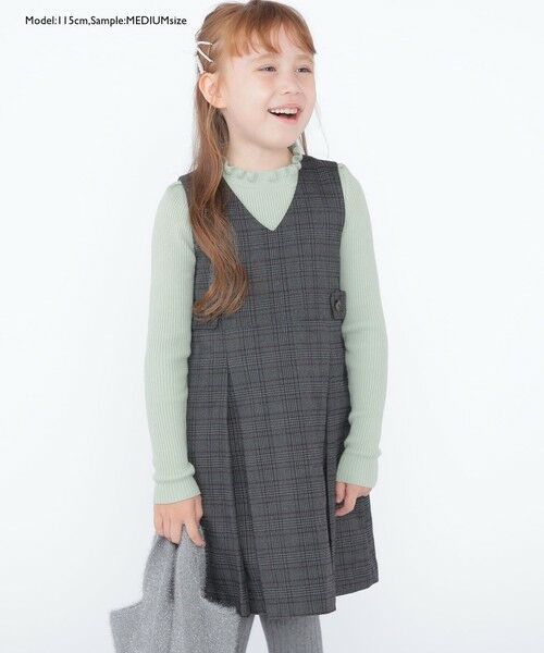 SHIPS / シップス Tシャツ | SHIPS KIDS:100〜125cm /〈手洗い可能〉リブ フリル タートルネック ニット | 詳細18