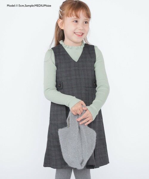 SHIPS / シップス Tシャツ | SHIPS KIDS:100〜125cm /〈手洗い可能〉リブ フリル タートルネック ニット | 詳細22