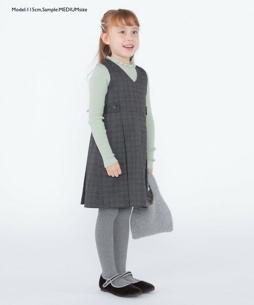 SHIPS / シップス Tシャツ | SHIPS KIDS:100〜125cm /〈手洗い可能〉リブ フリル タートルネック ニット | 詳細24