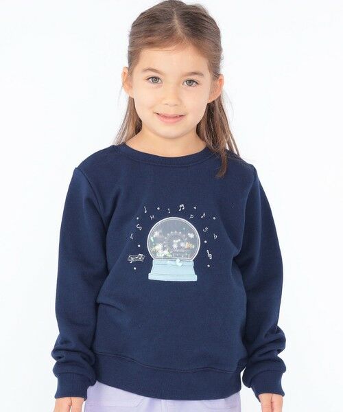SHIPS / シップス Tシャツ | SHIPS KIDS:100〜130cm / スノードーム モチーフ スウェット(ネイビー)