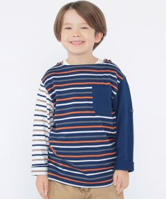 SHIPS / シップス Tシャツ | SHIPS KIDS:100〜130cm/クレイジー ボーダー ロングスリーブ Tシャツ