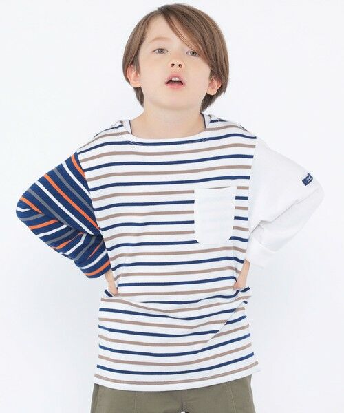 SHIPS / シップス Tシャツ | SHIPS KIDS:100〜130cm/クレイジー ボーダー ロングスリーブ Tシャツ | 詳細1