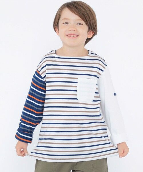 SHIPS / シップス Tシャツ | SHIPS KIDS:100〜130cm/クレイジー ボーダー ロングスリーブ Tシャツ | 詳細3
