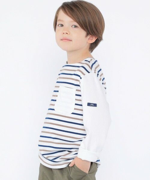 SHIPS / シップス Tシャツ | SHIPS KIDS:100〜130cm/クレイジー ボーダー ロングスリーブ Tシャツ | 詳細4