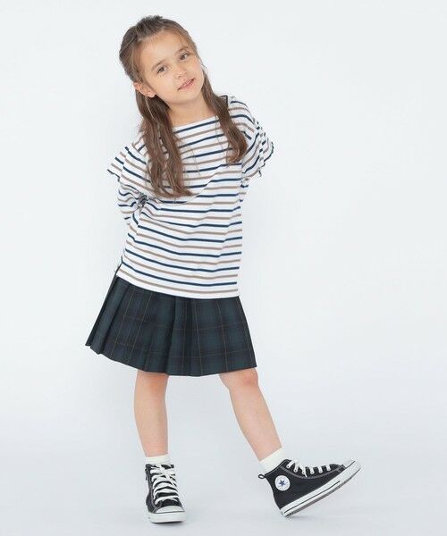 SHIPS / シップス Tシャツ | SHIPS KIDS:100〜130cm/ボーダー フリル ロングスリーブ Tシャツ | 詳細6