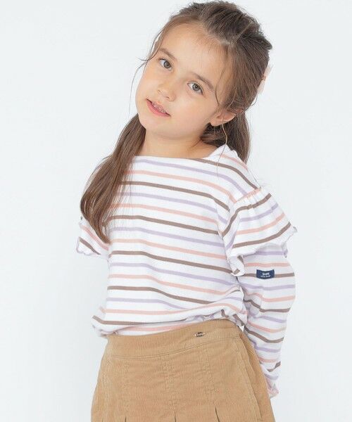 SHIPS / シップス Tシャツ | SHIPS KIDS:100〜130cm/ボーダー フリル ロングスリーブ Tシャツ | 詳細24