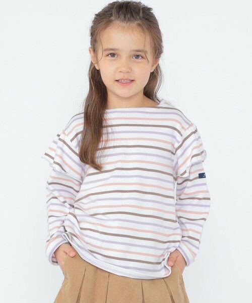 SHIPS / シップス Tシャツ | SHIPS KIDS:100〜130cm/ボーダー フリル ロングスリーブ Tシャツ | 詳細30