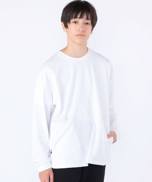 SHIPS / シップス カットソー | SHIPS KIDS:140〜160cm /ファスナー ポケット付き ロング スリーブ Tシャツ | 詳細1