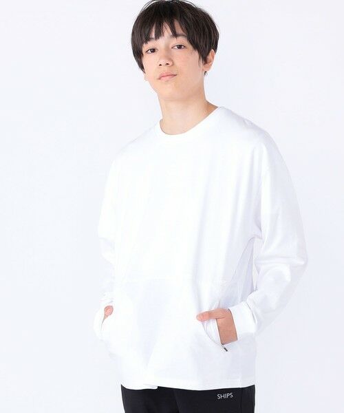 SHIPS / シップス カットソー | SHIPS KIDS:140〜160cm /ファスナー ポケット付き ロング スリーブ Tシャツ | 詳細2