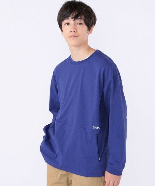 SHIPS / シップス カットソー | SHIPS KIDS:140〜160cm /ファスナー ポケット付き ロング スリーブ Tシャツ | 詳細10