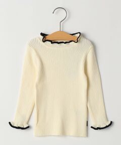 SHIPS / シップス カットソー | SHIPS KIDS:80〜90cm /〈手洗い可能〉フリル リブ ニット