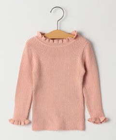 SHIPS / シップス カットソー | SHIPS KIDS:80〜90cm /〈手洗い可能〉フリル リブ ニット