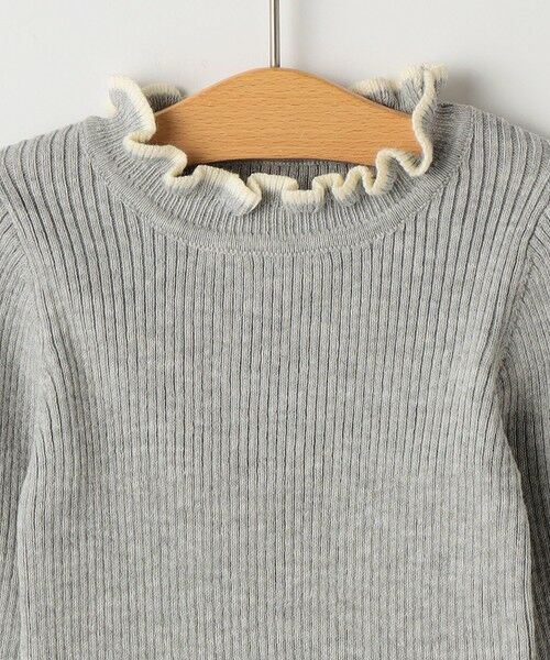 SHIPS / シップス カットソー | SHIPS KIDS:80〜90cm /〈手洗い可能〉フリル リブ ニット | 詳細4