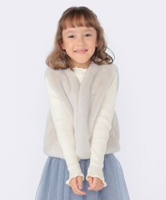 SHIPS / シップス カットソー | SHIPS KIDS:100〜120cm /〈手洗い可能〉フリル リブ ニット