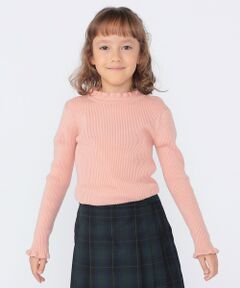 SHIPS / シップス カットソー | SHIPS KIDS:100〜120cm /〈手洗い可能〉フリル リブ ニット