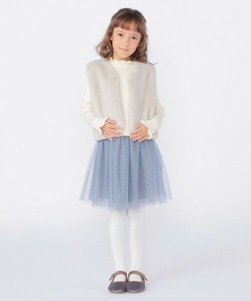 SHIPS / シップス カットソー | SHIPS KIDS:100〜120cm /〈手洗い可能〉フリル リブ ニット | 詳細3