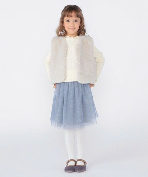 SHIPS / シップス カットソー | SHIPS KIDS:100〜120cm /〈手洗い可能〉フリル リブ ニット | 詳細5