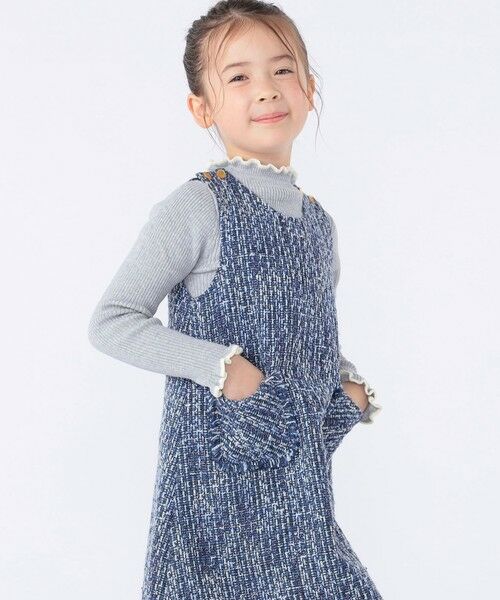 SHIPS / シップス カットソー | SHIPS KIDS:100〜120cm /〈手洗い可能〉フリル リブ ニット | 詳細15