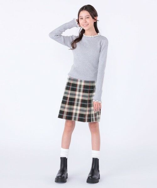 SHIPS / シップス カットソー | SHIPS KIDS:130〜150cm /〈手洗い可能〉フリル リブ ニット | 詳細9