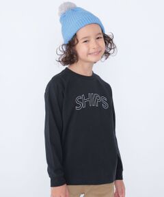 SHIPS / シップス カットソー | 【WEB限定】SHIPS KIDS:100〜160cm / SHIPS ラウンド プリント ロゴ ロングスリーブ Tシャツ