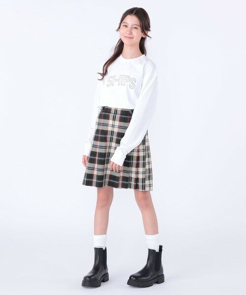 SHIPS / シップス カットソー | 【WEB限定】SHIPS KIDS:100〜160cm / SHIPS ラウンド プリント ロゴ ロングスリーブ Tシャツ | 詳細10