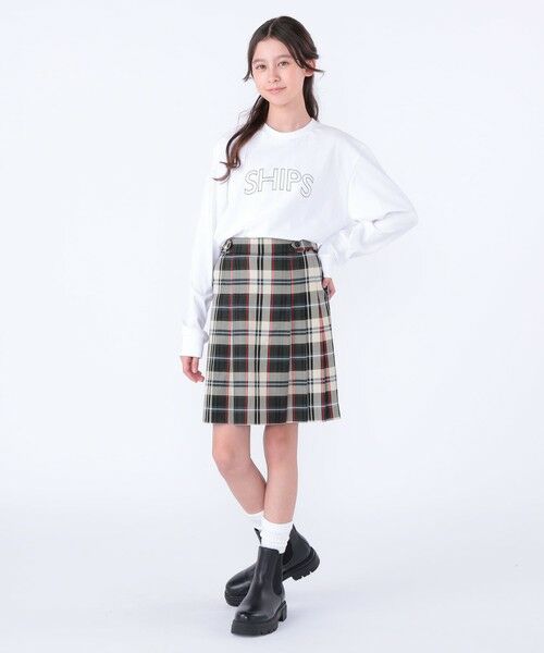 SHIPS / シップス カットソー | 【WEB限定】SHIPS KIDS:100〜160cm / SHIPS ラウンド プリント ロゴ ロングスリーブ Tシャツ | 詳細9