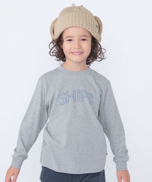 SHIPS / シップス カットソー | 【WEB限定】SHIPS KIDS:100〜160cm / SHIPS ラウンド プリント ロゴ ロングスリーブ Tシャツ | 詳細15