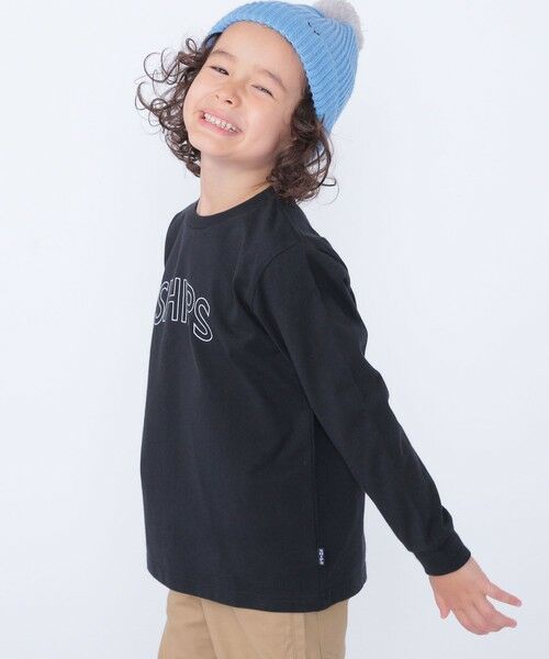 SHIPS / シップス カットソー | 【WEB限定】SHIPS KIDS:100〜160cm / SHIPS ラウンド プリント ロゴ ロングスリーブ Tシャツ | 詳細28