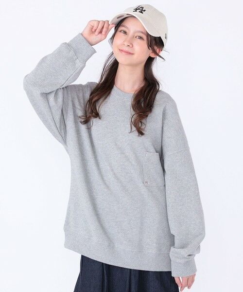 SHIPS / シップス スウェット | 【WEB限定】SHIPS KIDS:100〜160cm / NEW マイクロ ロゴ スウェット(グレー)