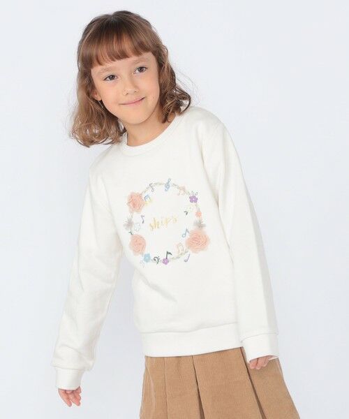 SHIPS / シップス スウェット | SHIPS KIDS:100〜130cm /ミュージック フラワー スウェット | 詳細4