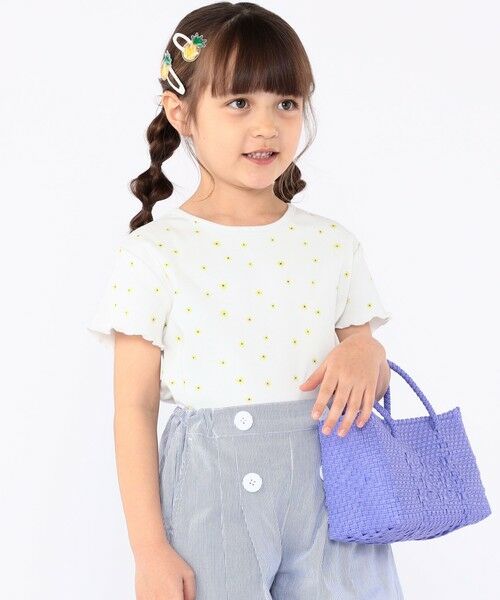 SHIPS / シップス Tシャツ | SHIPS KIDS:100〜130cm / フラワー テキスタイル 半袖 TEE | 詳細3