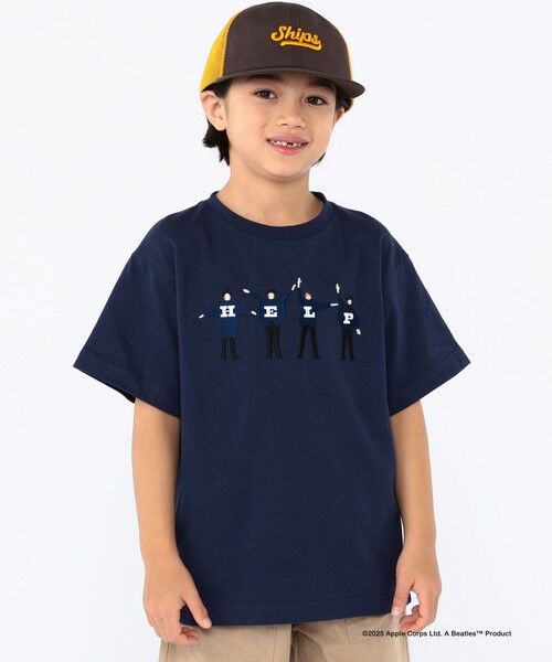 SHIPS / シップス Tシャツ | SHIPS KIDS:100〜130cm /【THE BEATLES(ザ・ビートルズ)】半袖 TEE(ネイビー)