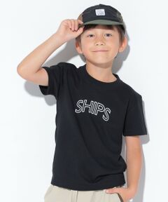SHIPS / シップス Tシャツ | 【WEB限定】SHIPS KIDS:100〜160cm / 〈家族おそろい〉SHIPS ラウンド プリント ロゴ  Tシャツ