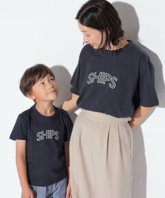 SHIPS / シップス Tシャツ | 【WEB限定】SHIPS KIDS:100〜160cm / 〈家族おそろい〉SHIPS ラウンド プリント ロゴ  Tシャツ
