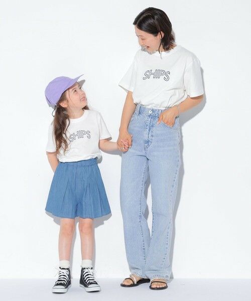 SHIPS / シップス Tシャツ | 【WEB限定】SHIPS KIDS:100〜160cm / 〈家族おそろい〉SHIPS ラウンド プリント ロゴ  Tシャツ | 詳細4
