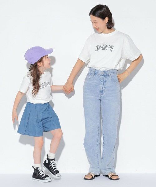 SHIPS / シップス Tシャツ | 【WEB限定】SHIPS KIDS:100〜160cm / 〈家族おそろい〉SHIPS ラウンド プリント ロゴ  Tシャツ | 詳細5