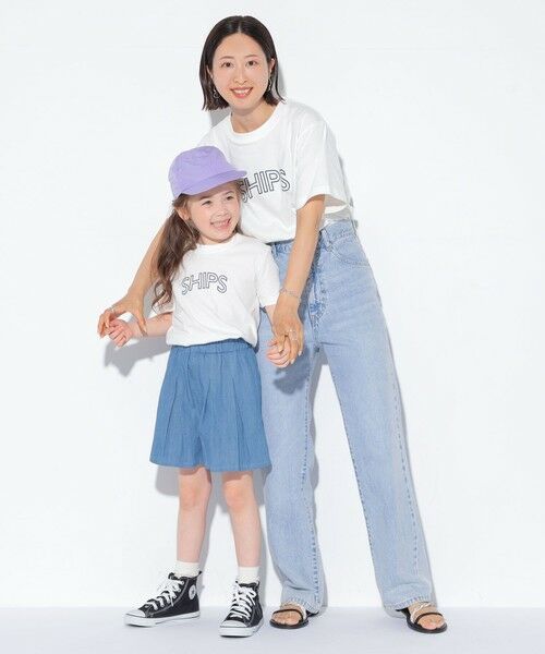 SHIPS / シップス Tシャツ | 【WEB限定】SHIPS KIDS:100〜160cm / 〈家族おそろい〉SHIPS ラウンド プリント ロゴ  Tシャツ | 詳細6
