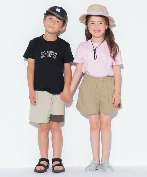 SHIPS / シップス Tシャツ | 【WEB限定】SHIPS KIDS:100〜160cm / 〈家族おそろい〉SHIPS ラウンド プリント ロゴ  Tシャツ | 詳細27