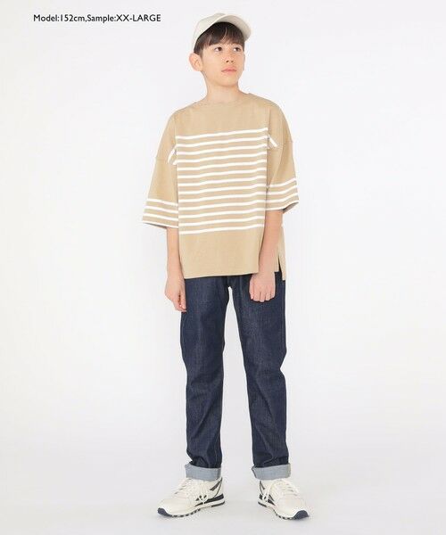 SHIPS / シップス Tシャツ | SHIPS KIDS:100〜170cm / パネル ボーダー 半袖 TEE | 詳細16
