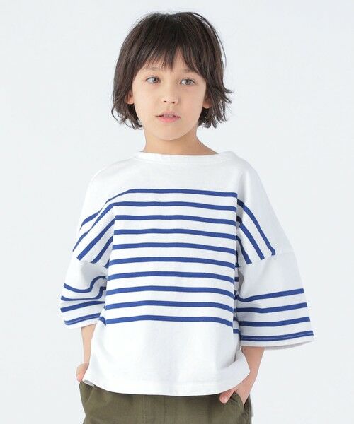 SHIPS / シップス Tシャツ | SHIPS KIDS:100〜170cm / パネル ボーダー 半袖 TEE | 詳細19