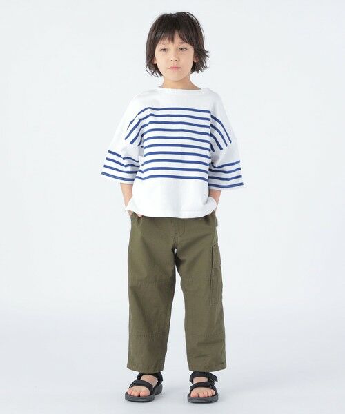 SHIPS / シップス Tシャツ | SHIPS KIDS:100〜170cm / パネル ボーダー 半袖 TEE | 詳細21